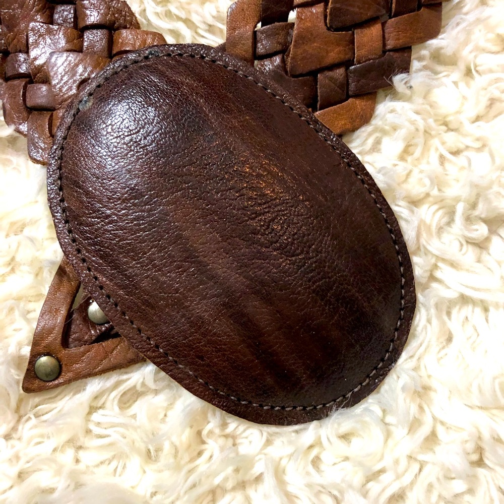 Chico’s braided leather statement piece belt